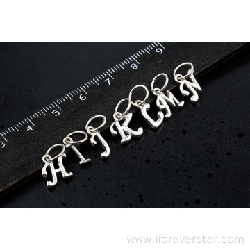 Silver 925 Gold Plated Alphabet Pendants